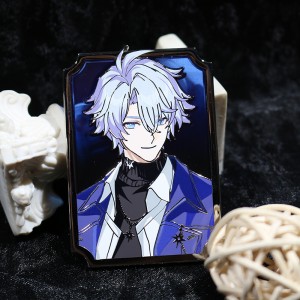 Custom UV Printing Gradient Stained Glass Hard Enamel Pin