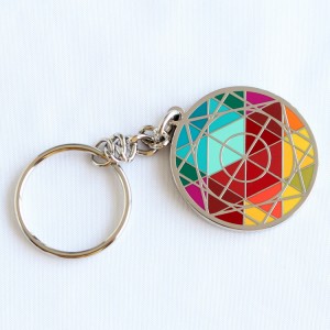 Llavero de metal esmaltado suave y duro con grabado láser dorado y logotipo personalizado de fábrica