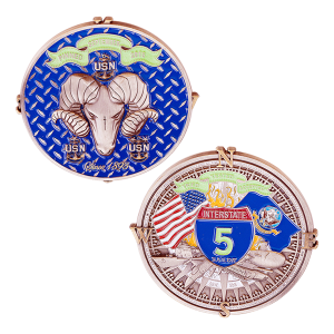 3D USN challenge coin