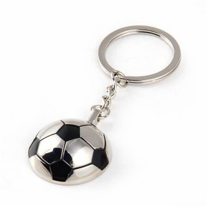 Customed Personalized Logo Keyring Custom Metal Soccer Keychain