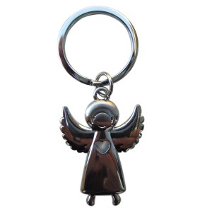 Wholesale Promotional Gift Cute Stainless Steel Metal Custom Angel Keychain