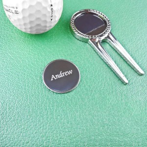 High Quality Custom Logo Metal Golf Coin Ball Marker Magnetic Golf Hat Clip Custom Golf Ball Marker