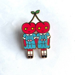 Kunshan China Pin Factory Supplier Metal Badge Cartoon Fruit Cherry Lapel Pin Soft Hard Custom Enamel Pin
