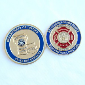 China Wholesale Cheap Metal Soft Enamel Custom Flat Cut Edge Challenge Coins