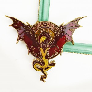 ម្ជុល Enamel Glitter Translucent ផ្ទាល់ខ្លួន