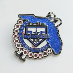 Metal Crafts Wholesales Manufacturer Custom Sport Design Club Logo Metal Badges Soft Enamel Trading Baseball Pins