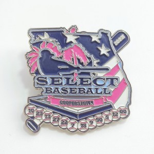 Metal Crafts Wholesales Manufacturer Custom Sport Design Club Logo Metal Badges Soft Enamel Trading Baseball Pins