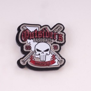 Bakersfield njaba soft enamel baseball pin dodolan uga perdagangan pin rega pabrik