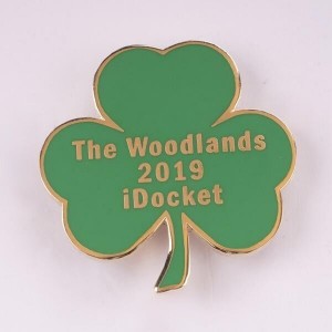 The Woodlands 2019 iDocket clover سائز کا بیج ہارڈ اینمل ٹریڈنگ پن