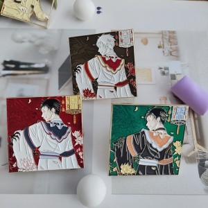 Kreskówka Modny Masowy Przezroczysty Szkło Dziewczyna Twardy Anime Metal Pin Niestandardowe Logo Wykonane Emaliowane Pin Produkcja