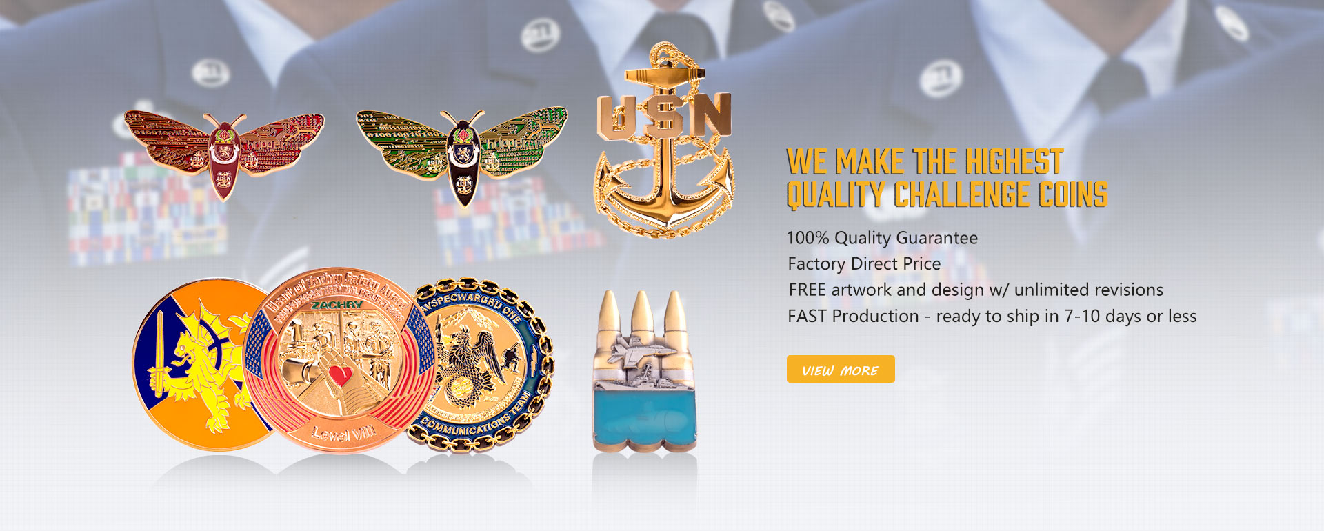 We make the highest quality Challenge Coins