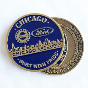 Kunshan China Manufaktur Grosir Perusahaan Logo Sekolah Metal Antique Custom Coast Guard Challenge Coin