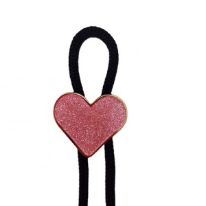 Pink Glitter Heart BOLO Tie China Manufacturer Wholesale Cheap High Quality Custom Soft Hard Metal Bolo Tie