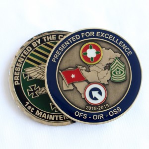 High Quality Customized Emboss Enamel Metal Medal and Army Souvenir Challenge Customer Coin