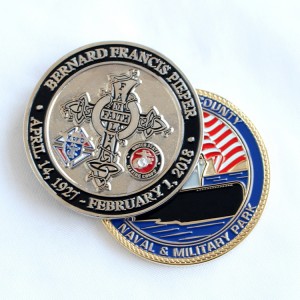 China factory for Soft enamel Veterans Custom Spinner military challenge coin custom army and custom navy coin