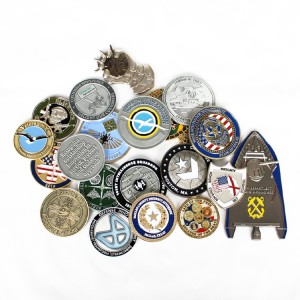 Customize High Quality Fashionable Metal Coin Manufacturer Enamel Color Antique Gold Silver Challenge Coin for Souvenir