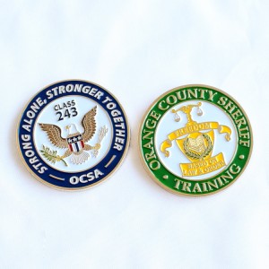 Custom Made Gold Plated Enamel Souvenir Challenge Coin