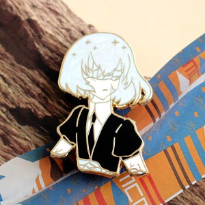 OEM Metal Pin Badge Pabrik Logo Kartun Enamel Custom Pin karo Magnet
