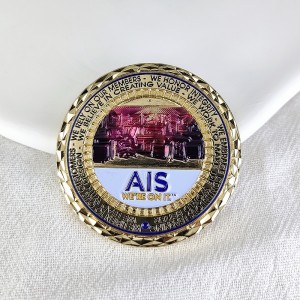 Ubunifu maalum wa Kiwanda Changamoto Mtengenezaji wa Sarafu za 3D Aloi ya Aloi ya Dhahabu ya Silver Metal Enameli Sarafu Maalum za Souvenir