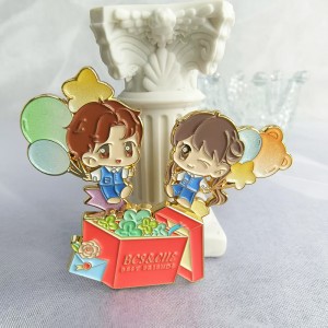 custom bobble head soft enamel pin