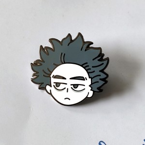 Kreskówka Modny Masowy Przezroczysty Szkło Dziewczyna Twardy Anime Metal Pin Niestandardowe Logo Wykonane Emaliowane Pin Produkcja