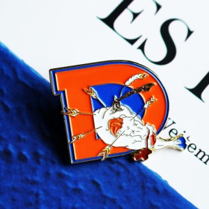 Brak minimalnej ilości hurtowej Niestandardowa metalowa flaga emaliowana odznaka na klapę