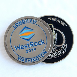 No Minimum Customize Metal Coin Manufacturer High Quality Challenge Coin with 3D Logo Design Souvenir Custom Wave Cut Coin