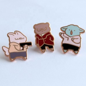 Lachin manifaktirè High Quality Custom mou emaye rvèr Pin