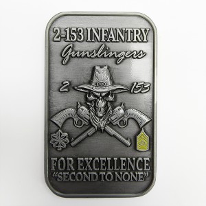 custom infantry for excellence second to none challenge coin