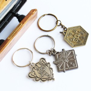 Gold color bear key chain