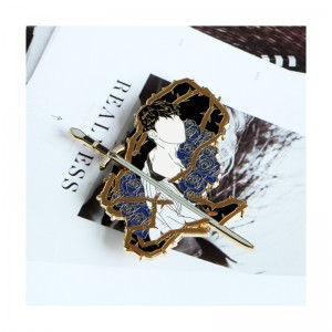 Soosaaraha Xirfadlaha Gaarka ah Tayada Sare ee Adag Anime Enamel Pin calaamad biinanka caanka ah ee biinanka