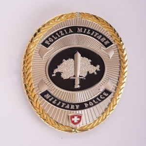 MILITARY POLICE badges large Swiss military oval ornament