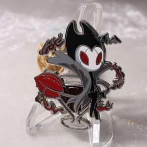 custom stained glass and screen printing hard enamel pin