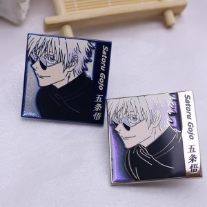 polarizing powder effect and aurora powder effect anime hard enamel pin