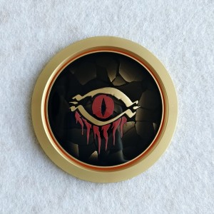 custom 3d black translucent challenge coin