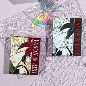 custom transparent and screen printing enamel pins