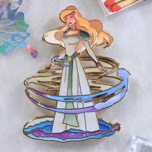 custom UV printing and glitter anime hard enamel pin