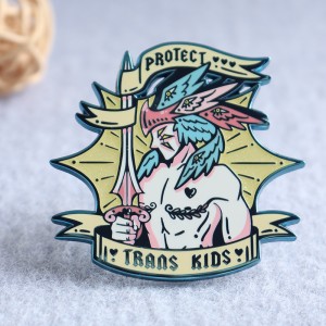 custom chrome plating glitter hard enamel pin