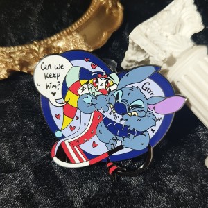 custom Stitch screen printing anime hard enamel pin