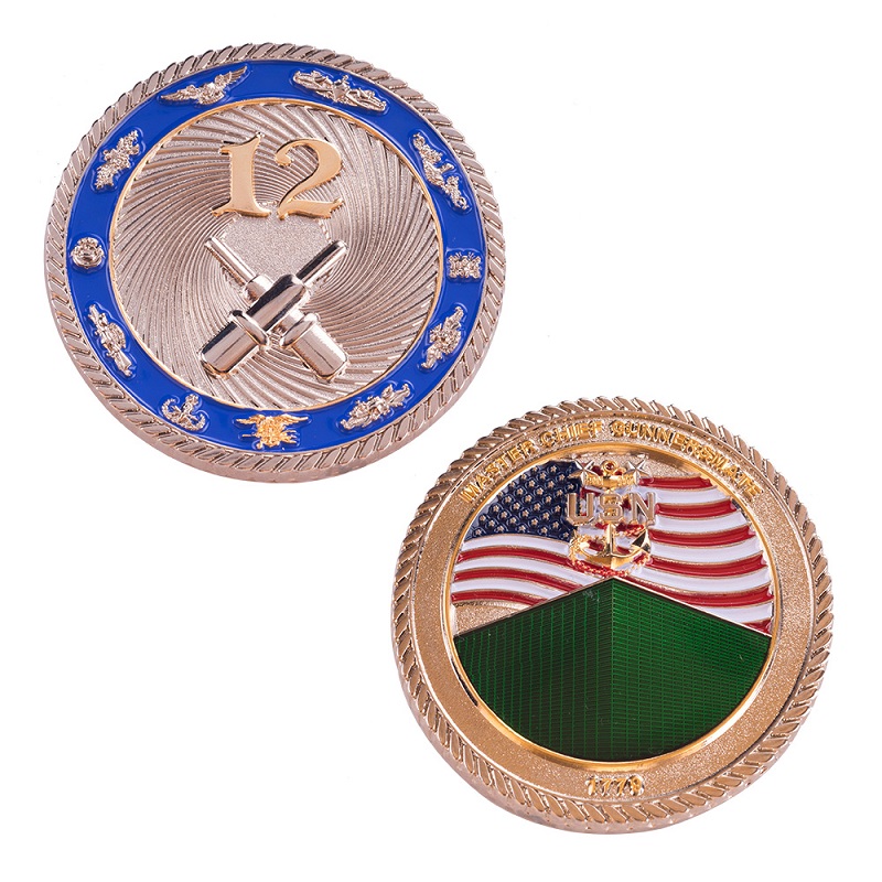 Custom USN military challenge coin factory manufacturer free artwork Featured Image